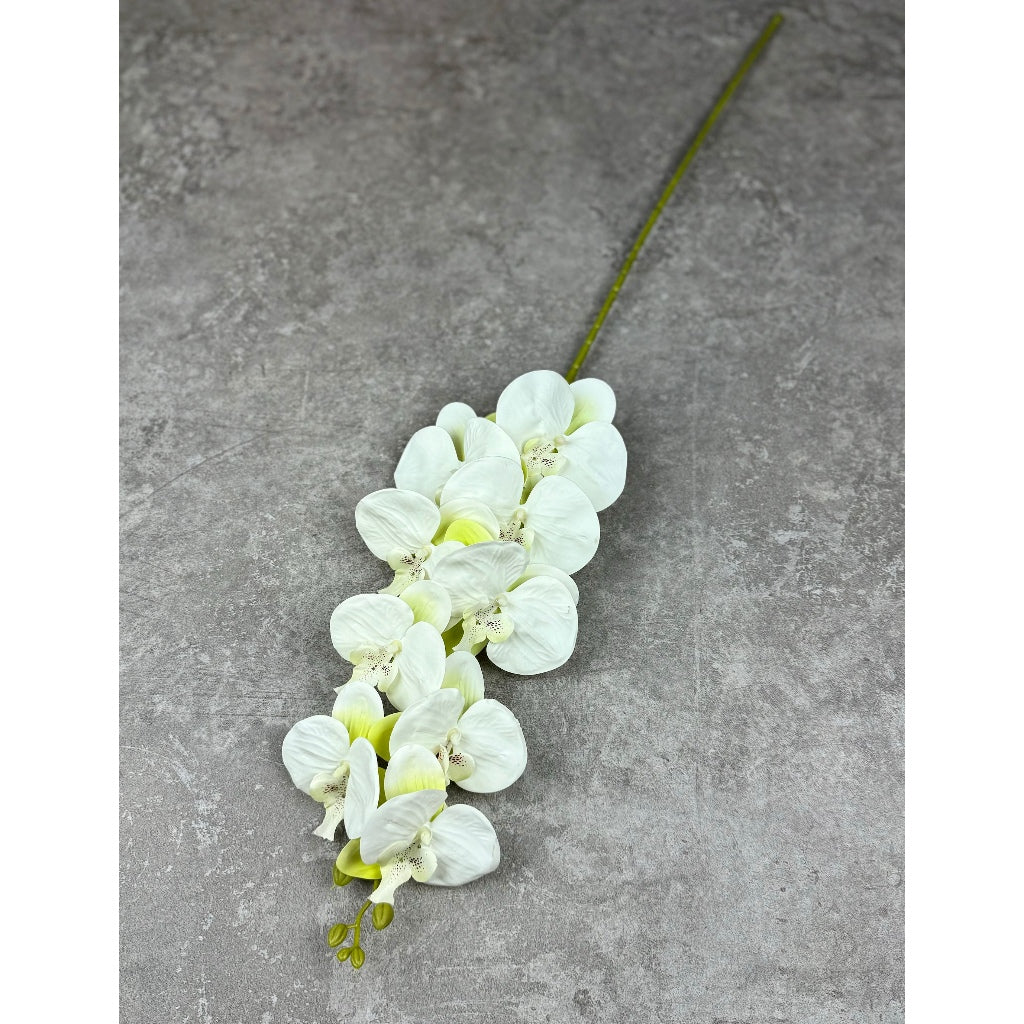 3D Orchid 105cm Bunga Anggrek Latex Premium Tebal Orchid Flower Real Touch 9 Kuntum Hiasan Dekorasi Palsu Plastik