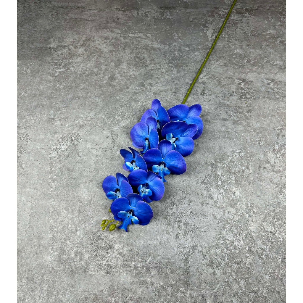 3D Orchid 105cm Bunga Anggrek Latex Premium Tebal Orchid Flower Real Touch 9 Kuntum Hiasan Dekorasi Palsu Plastik