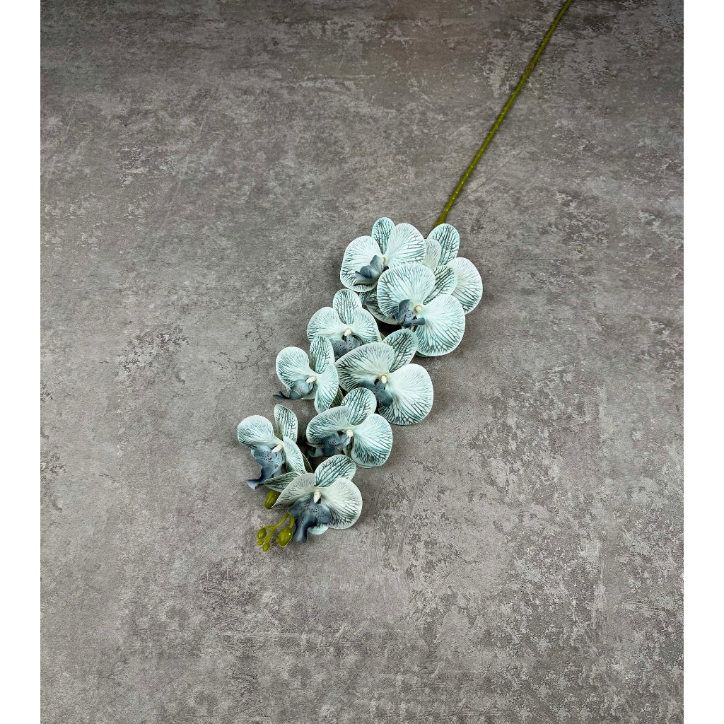 3D Orchid 105cm Bunga Anggrek Latex Premium Tebal Orchid Flower Real Touch 9 Kuntum Hiasan Dekorasi Palsu Plastik