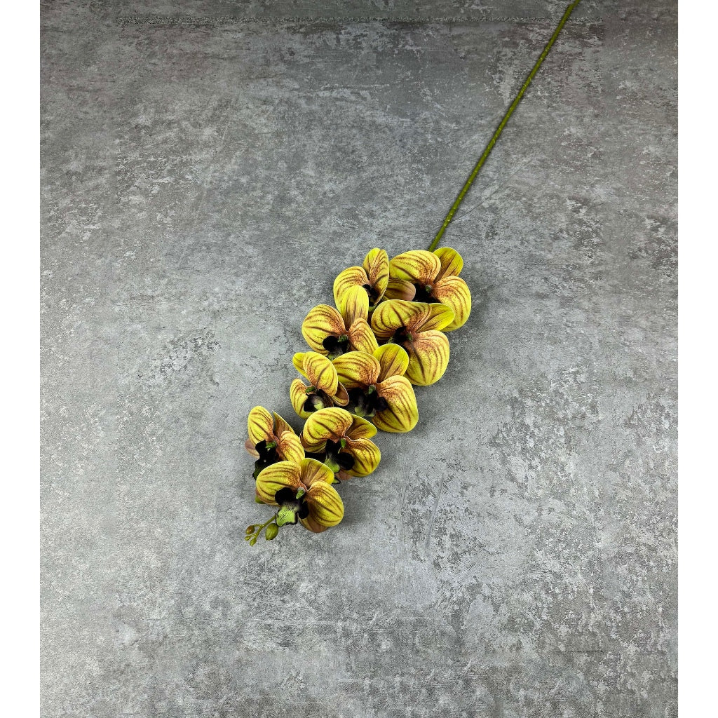 3D Orchid 105cm Bunga Anggrek Latex Premium Tebal Orchid Flower Real Touch 9 Kuntum Hiasan Dekorasi Palsu Plastik