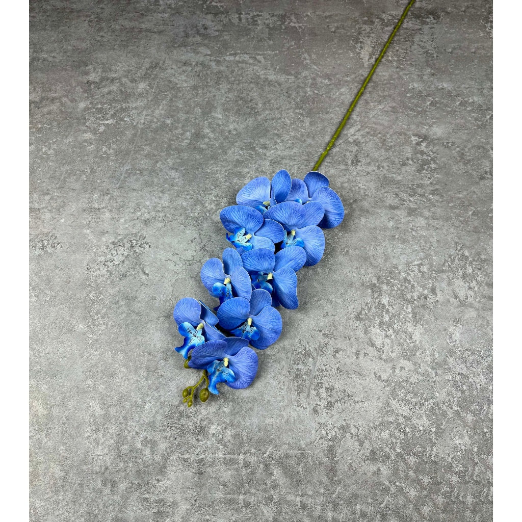 3D Orchid 105cm Bunga Anggrek Latex Premium Tebal Orchid Flower Real Touch 9 Kuntum Hiasan Dekorasi Palsu Plastik