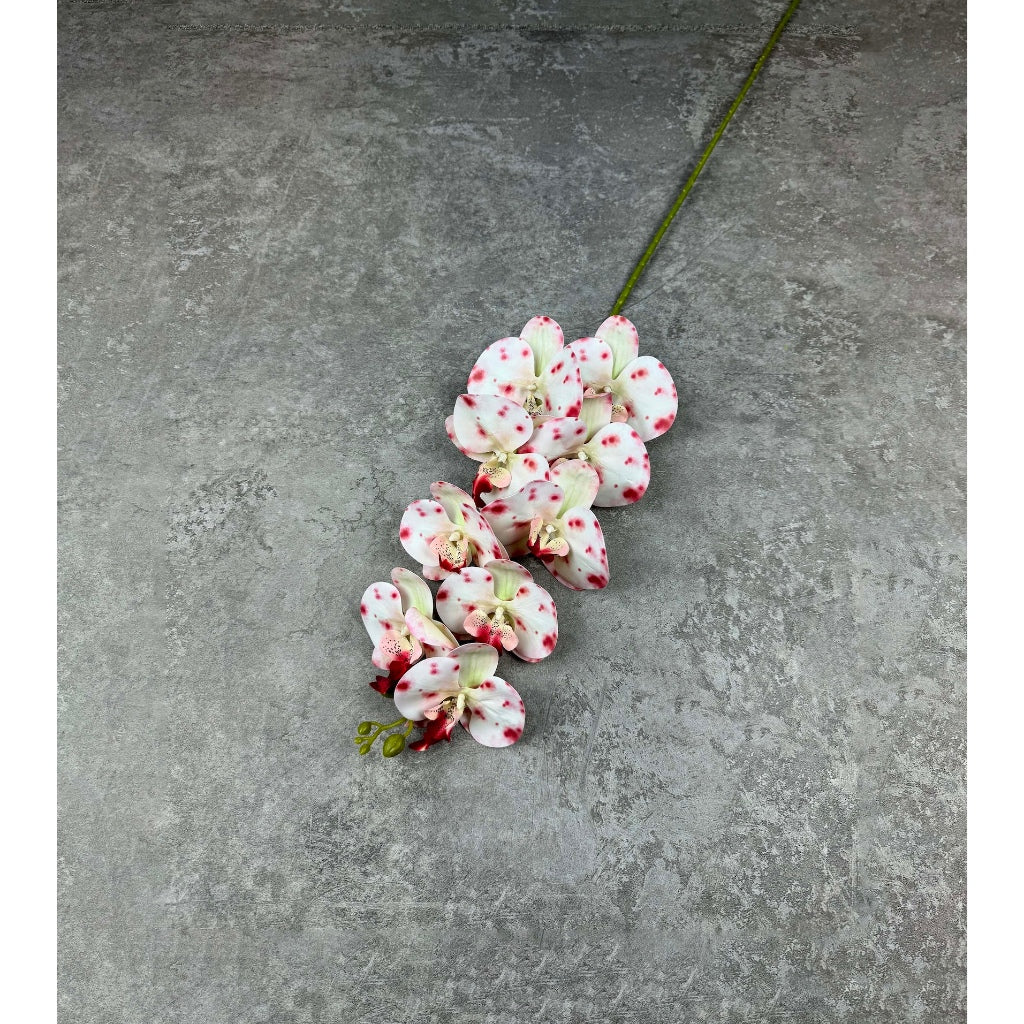 3D Orchid 105cm Bunga Anggrek Latex Premium Tebal Orchid Flower Real Touch 9 Kuntum Hiasan Dekorasi Palsu Plastik
