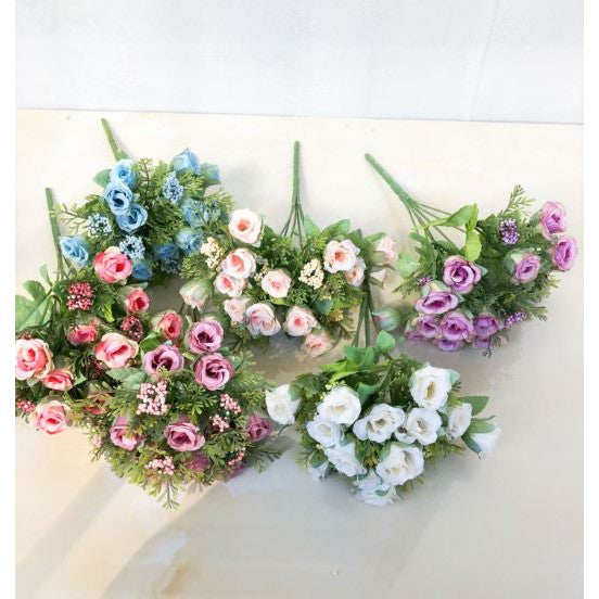Bouquet bunga Pomegranate Rose Artifisial Dekorasi