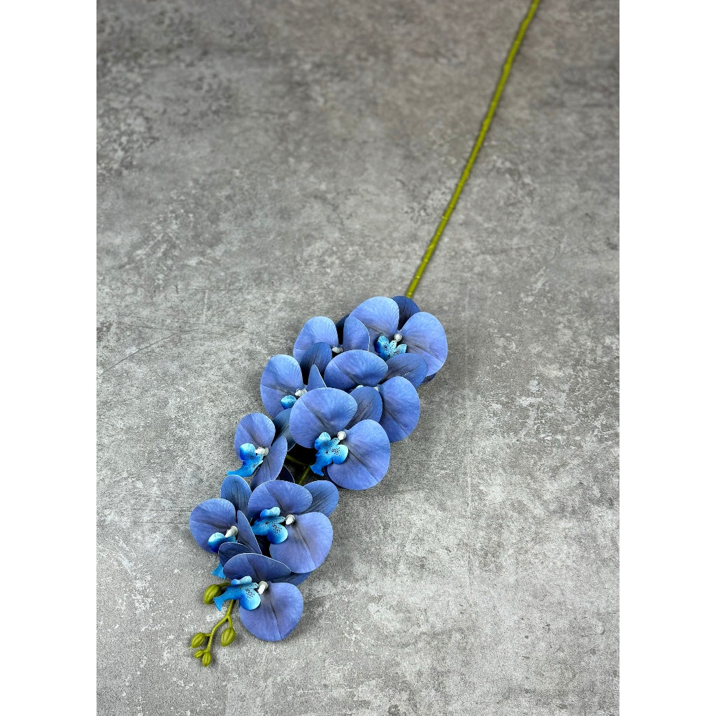 3D Orchid 105cm Bunga Anggrek Latex Premium Tebal Orchid Flower Real Touch 9 Kuntum Hiasan Dekorasi Palsu Plastik