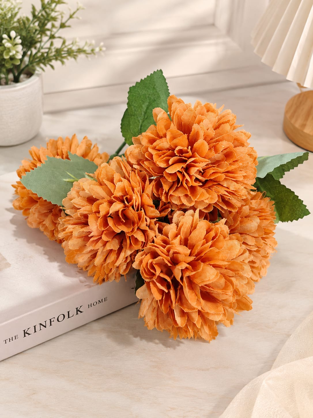 Bouquet bunga P131 QQ (x5) BOLA POMPOM KRISAN Artifisial Dekorasi Tanaman