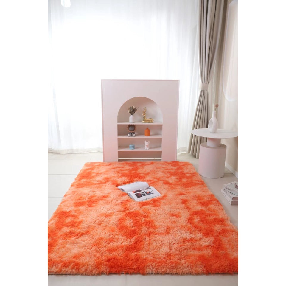 200x200 NEW COLOR Karpet bulu Ombre lembut tebal bulu 4cm karpet lantai