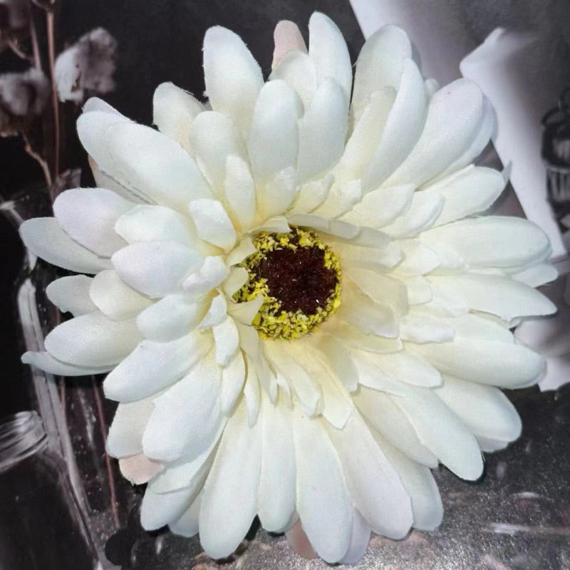 KTM08 IMATUM Diameter 10cm Kepala Kuntum KRISAN Putik Kuntuman bunga hias plastik gerbera aster krisan dahlia kain hiasan dekor dekorasi pesta pernikahan wedding seserahan hantaran mahar ruangan kamar tidur