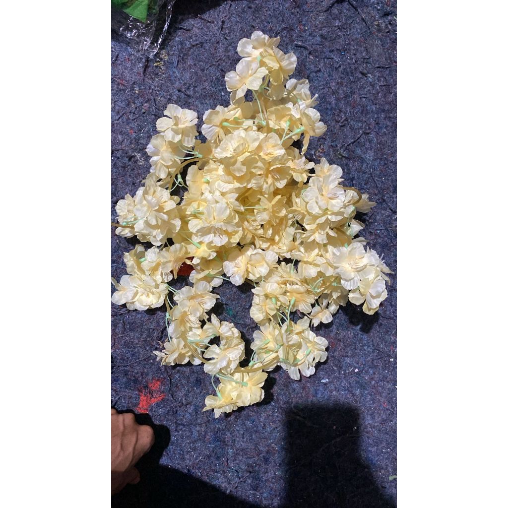 RBC07 46HD Sakura Cherry Blossom 1.8M Bunga Hias Rambat Plastik Dekorasi Dinding Rumah Acara Pernikahan Artificial