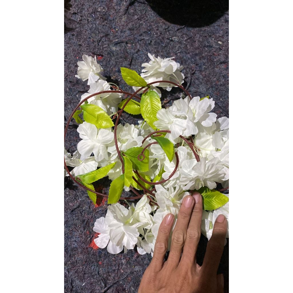 RBC05 17HD / 16Daun Sakura Cherry Blossom 2.1M Bunga Hias Rambat Plastik Dekorasi Dinding Rumah Acara Pernikahan Artificial