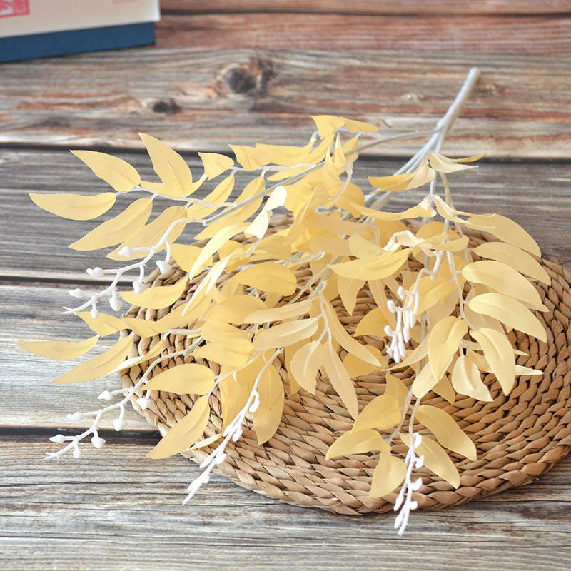 EUCALYP 50cm Leaf Cabang/Daun Bunga Palsu Plastik Hias Dekorasi Rumah