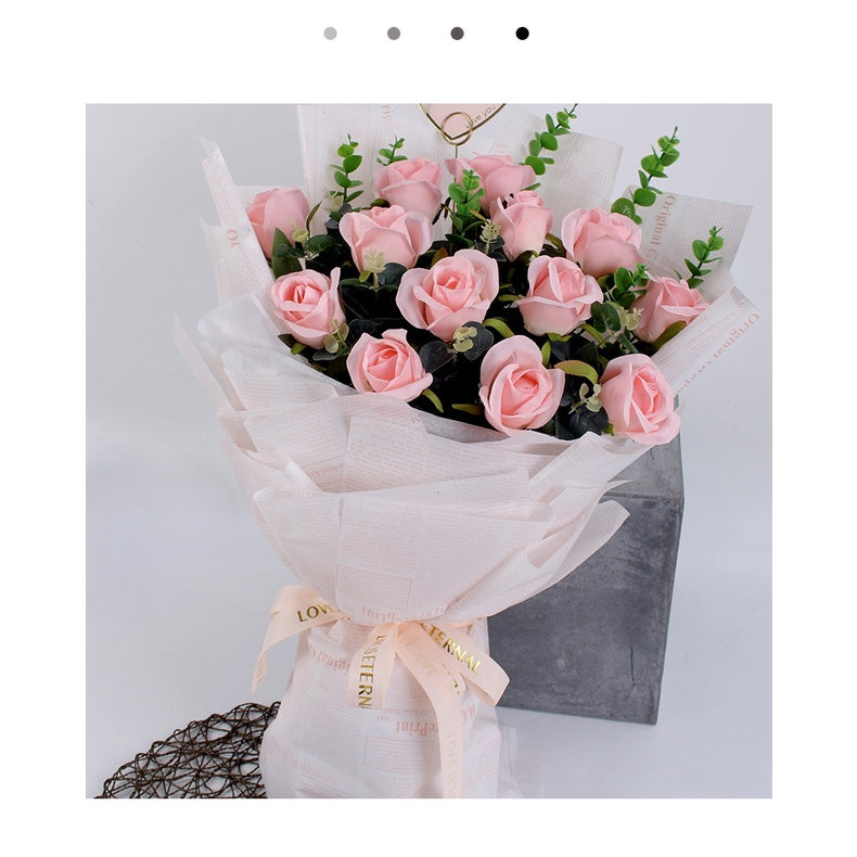 (5 LEMBAR) - FL10 VINTAGE Craft Paper Kertas Bunga Buket Motif Koran Bunga Florist Cellophane