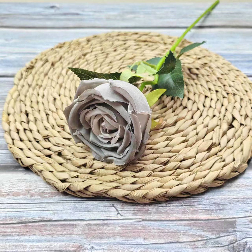 M04 RUBYROS Diameter 9cm Bunga Mawar Artificial Palsu