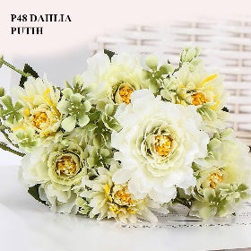 Bouquet bunga P48 DAHLIA Artifisial Dekorasi
