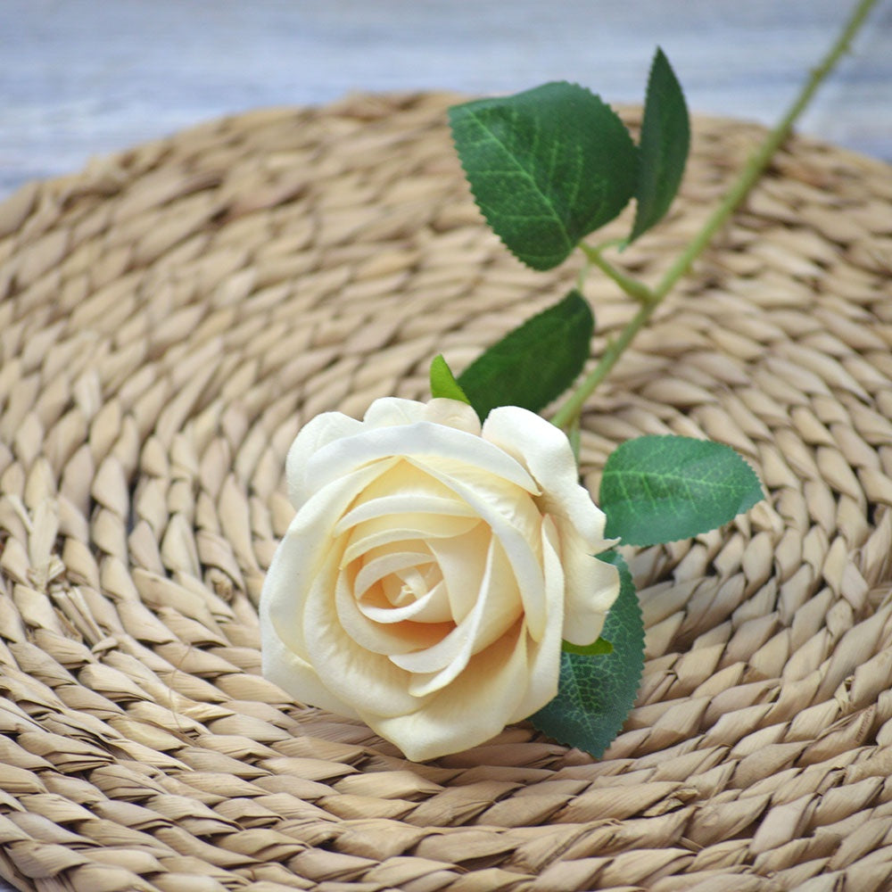 M01 ROSIX Diameter 6cm Bahan Bludru Bunga Mawar / Bunga Mawar Artificial Palsu