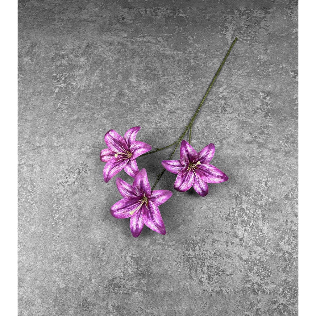 C87 HETTY (x3) Bunga Lily Flower tape 65CM ARTIFICIAL BUNGA DEKORASI HIAS RUANGAN RUMAH KANTOR STUDIO