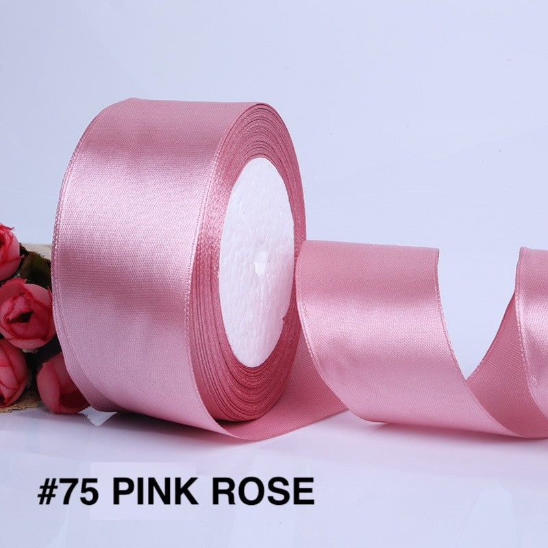 PTA8 SATIN Pita Satin Roll Motif Setangan Satin dan Transparan Modern Pita Kado 4cm/Pita Dekorasi Buket