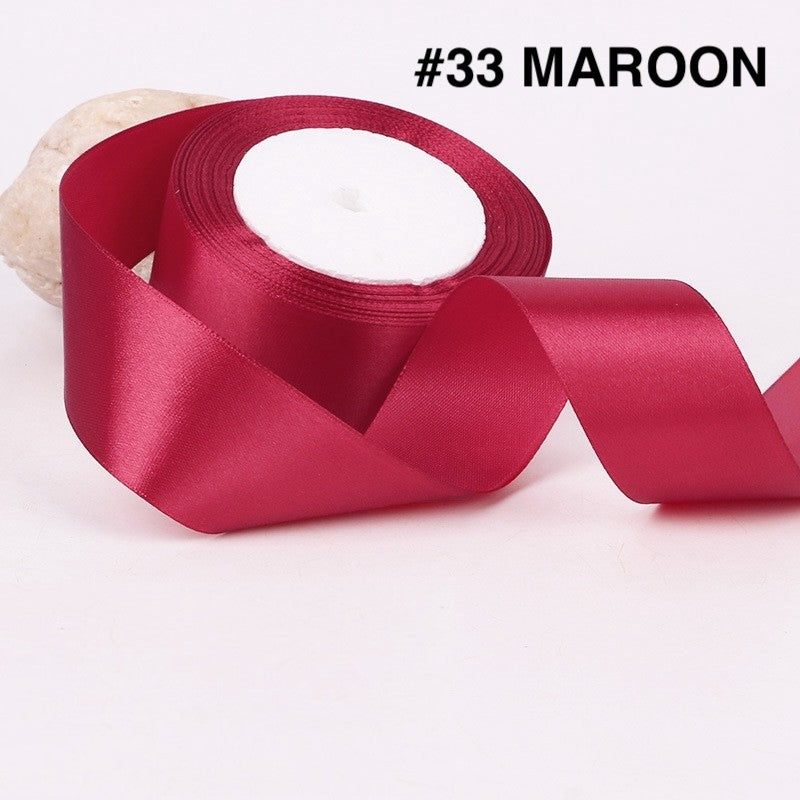 PTA8 SATIN Pita Satin Roll Motif Setangan Satin dan Transparan Modern Pita Kado 4cm/Pita Dekorasi Buket