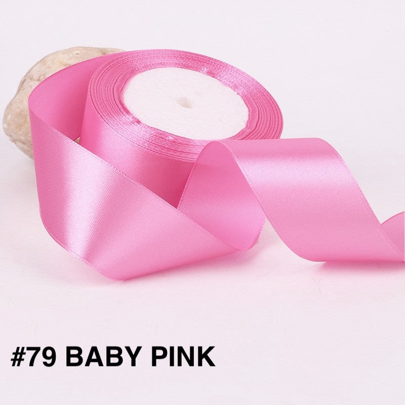 PTA8 SATIN Pita Satin Roll Motif Setangan Satin dan Transparan Modern Pita Kado 4cm/Pita Dekorasi Buket