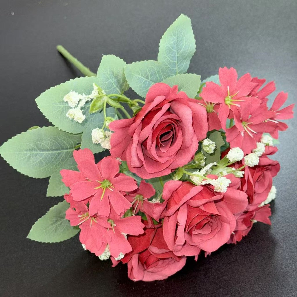 Bouquet bunga BKT 1018 AILUN 7Cbg Bunga Mawar Artifisial Dekorasi Hiasan Seserahan Buket Palsu