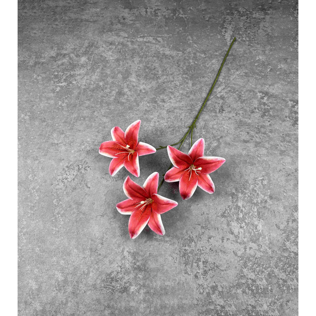 C87 HETTY (x3) Bunga Lily Flower tape 65CM ARTIFICIAL BUNGA DEKORASI HIAS RUANGAN RUMAH KANTOR STUDIO