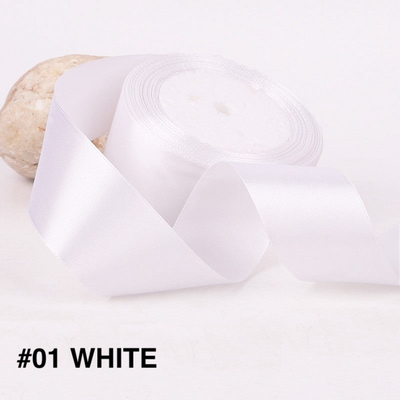 PTA8 SATIN Pita Satin Roll Motif Setangan Satin dan Transparan Modern Pita Kado 4cm/Pita Dekorasi Buket