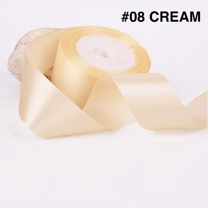 PTA8 SATIN Pita Satin Roll Motif Setangan Satin dan Transparan Modern Pita Kado 4cm/Pita Dekorasi Buket