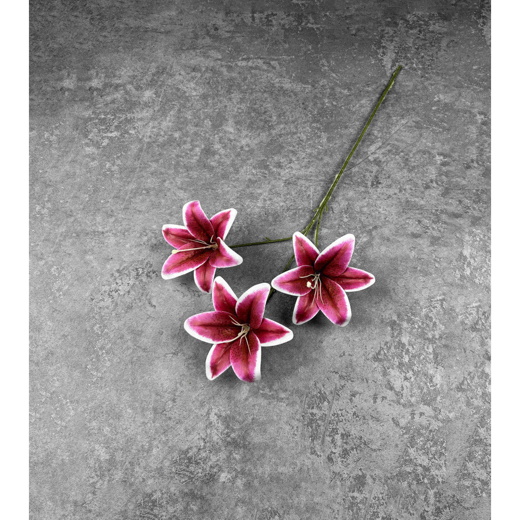 C87 HETTY (x3) Bunga Lily Flower tape 65CM ARTIFICIAL BUNGA DEKORASI HIAS RUANGAN RUMAH KANTOR STUDIO