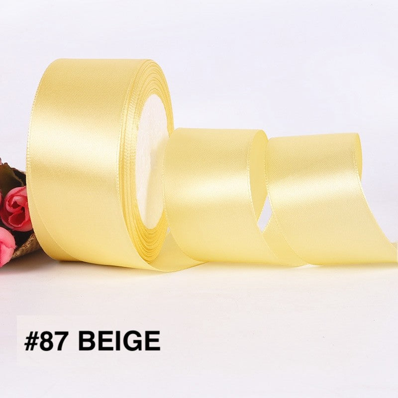 PTA8 SATIN Pita Satin Roll Motif Setangan Satin dan Transparan Modern Pita Kado 4cm/Pita Dekorasi Buket