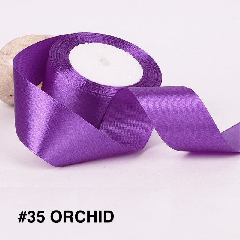 PTA8 SATIN Pita Satin Roll Motif Setangan Satin dan Transparan Modern Pita Kado 4cm/Pita Dekorasi Buket