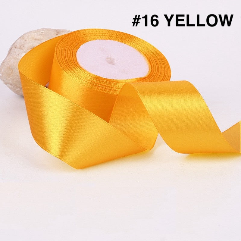 PTA8 SATIN Pita Satin Roll Motif Setangan Satin dan Transparan Modern Pita Kado 4cm/Pita Dekorasi Buket