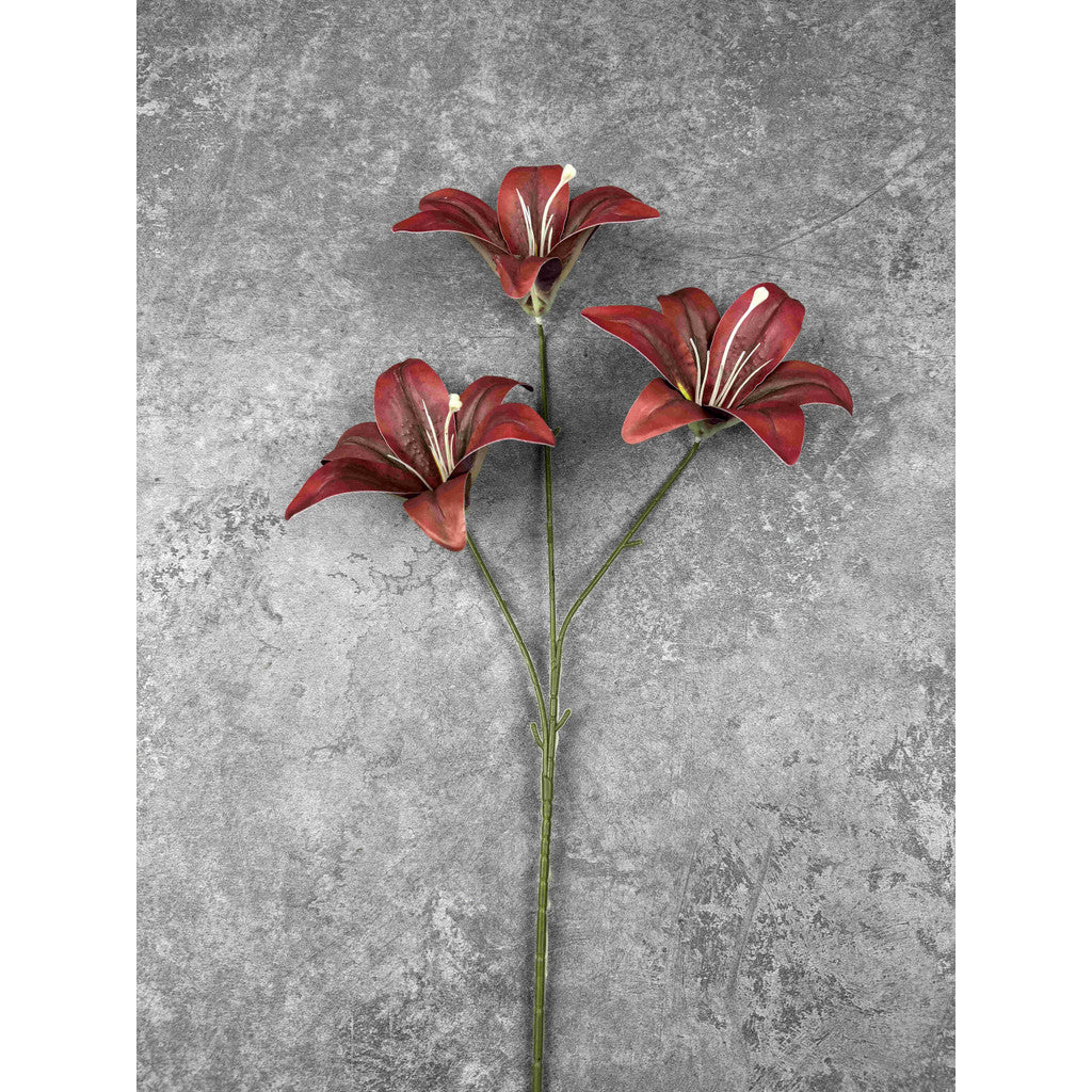C87 HETTY (x3) Bunga Lily Flower tape 65CM ARTIFICIAL BUNGA DEKORASI HIAS RUANGAN RUMAH KANTOR STUDIO