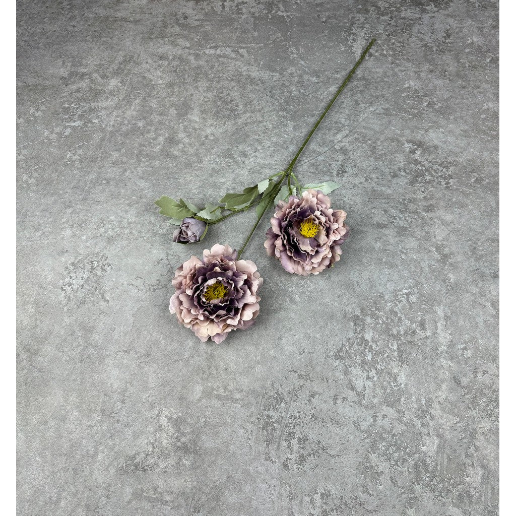 C63 OLIVIA (x3) Bunga Peony Kain Sutra 65CM ARTIFICIAL BUNGA DEKORASI HIAS RUANGAN RUMAH KANTOR STUDIO