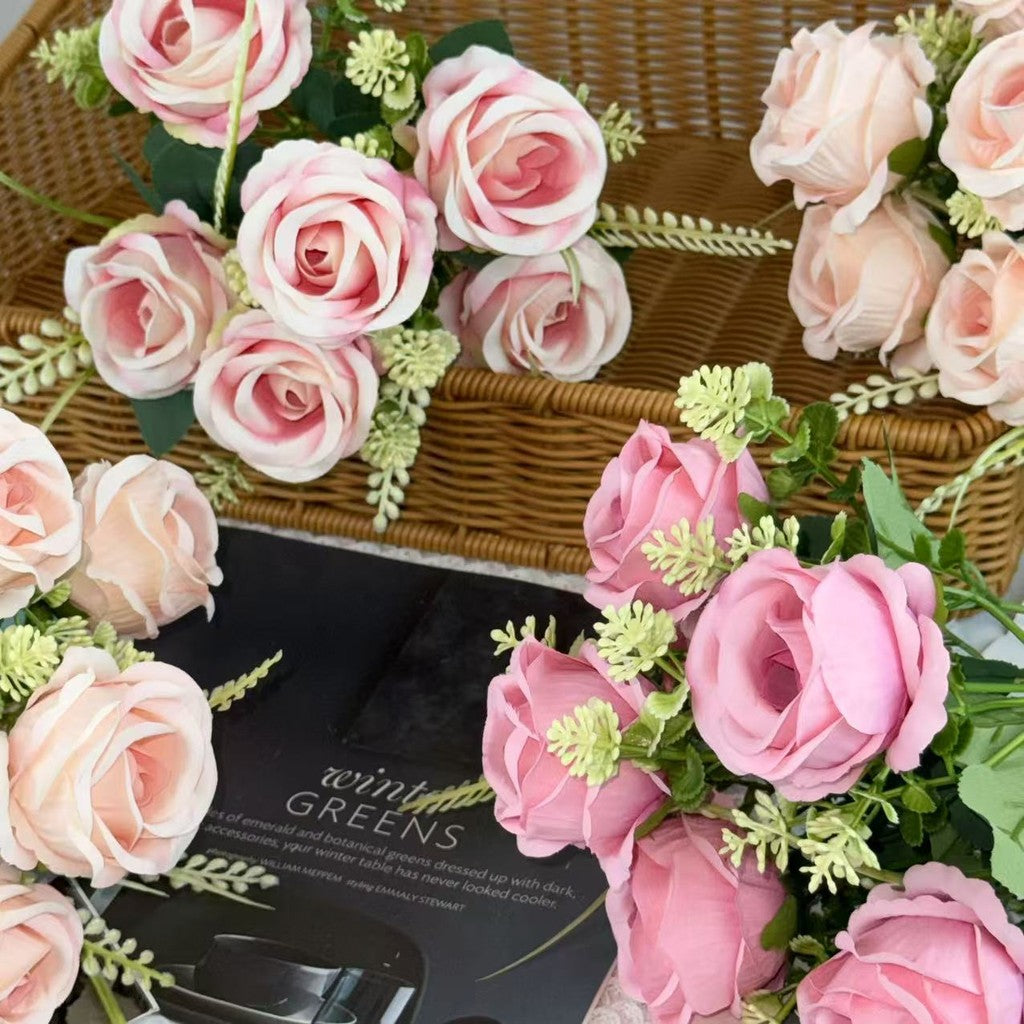 Bouquet bunga BKT 1029 RICH (x6) 6Cbg Bunga Mawar Artifisial Dekorasi Hiasan Seserahan Buket Palsu