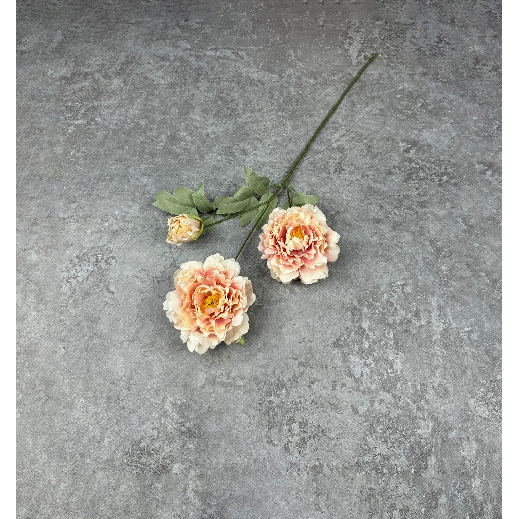 C63 OLIVIA (x3) Bunga Peony Kain Sutra 65CM ARTIFICIAL BUNGA DEKORASI HIAS RUANGAN RUMAH KANTOR STUDIO