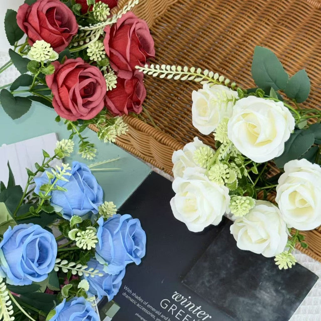 Bouquet bunga BKT 1029 RICH (x6) 6Cbg Bunga Mawar Artifisial Dekorasi Hiasan Seserahan Buket Palsu
