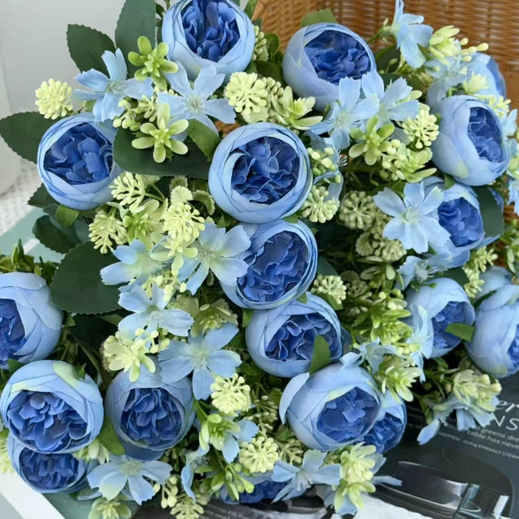 Bouquet bunga BKT 1027 XIYA 7Cbg Bunga ROSE Artifisial Dekorasi Hiasan Seserahan Buket Palsu