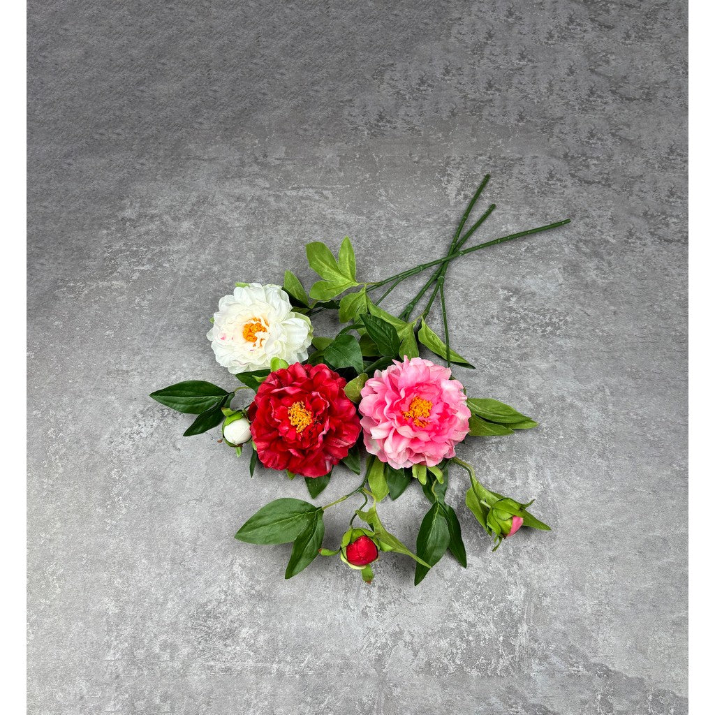 C59 ONI - ONI (x2) Bunga Peony Kain Sutra 68CM ARTIFICIAL BUNGA DEKORASI HIAS RUANGAN RUMAH KANTOR STUDIO