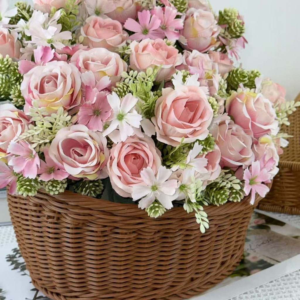 Bouquet bunga BKT 1019 MILO 7Cbg Bunga Mawar Artifisial Dekorasi Hiasan Seserahan Buket Palsu
