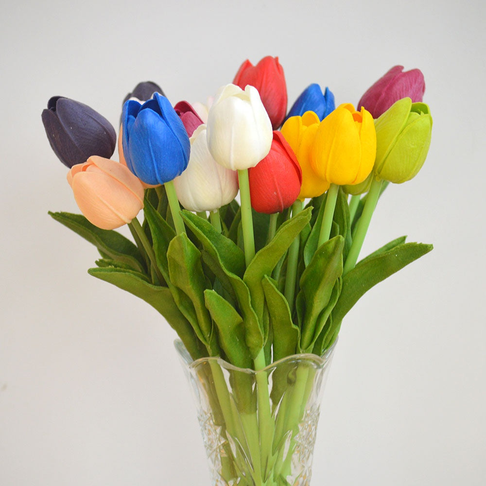 Bunga T1 Tulip 1 Kuntum Bahan Latex Bunga Palsu Plastik Edelweis Hias Artificial
