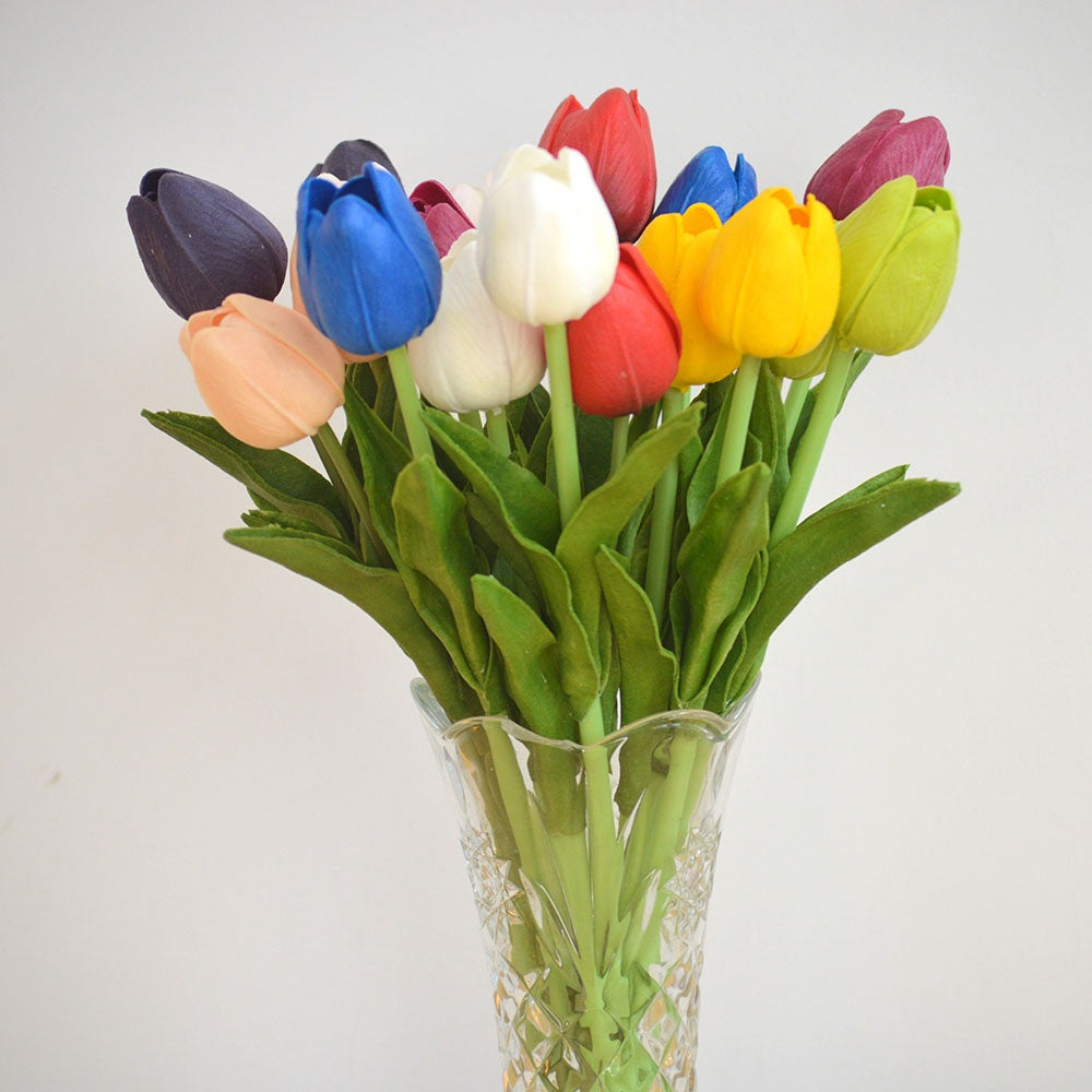 Bunga T1 Tulip 1 Kuntum Bahan Latex Bunga Palsu Plastik Edelweis Hias Artificial