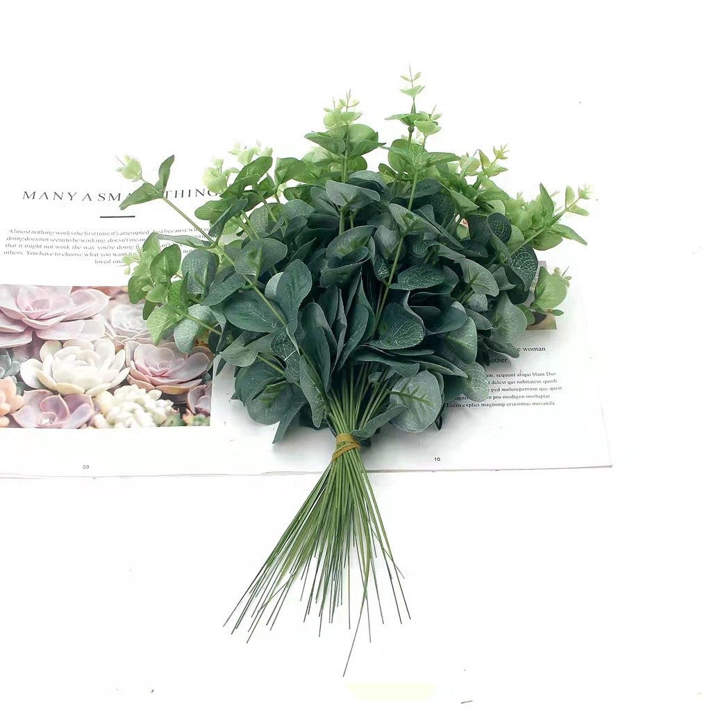 1pc - DAUN DOLLAR BUNGA PLASTIK PALSU MURAH ARTIFICIAL DEKORASI HIAS