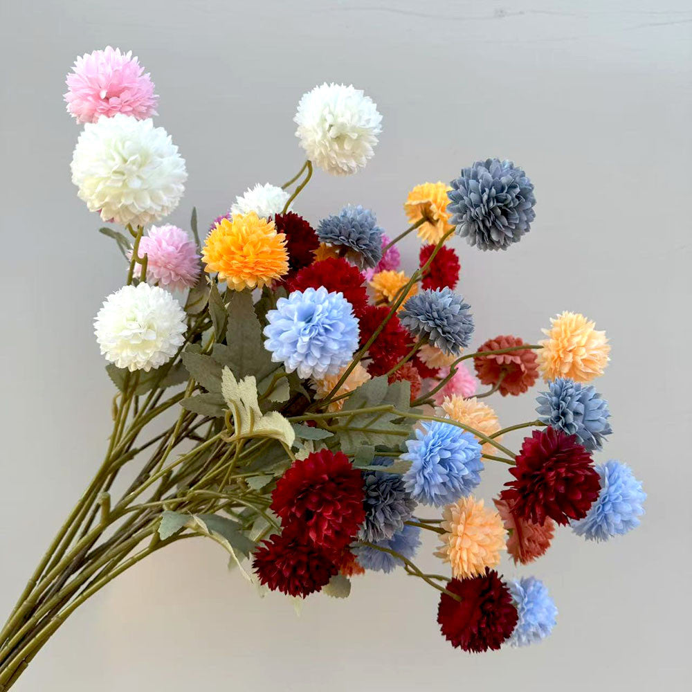 C25 LIMAPOM BUNGA POMPOM 52CM Diameter 5cm ARTIFICIAL DEKORASI HIAS RUANGAN RUMAH KANTOR STUDIO