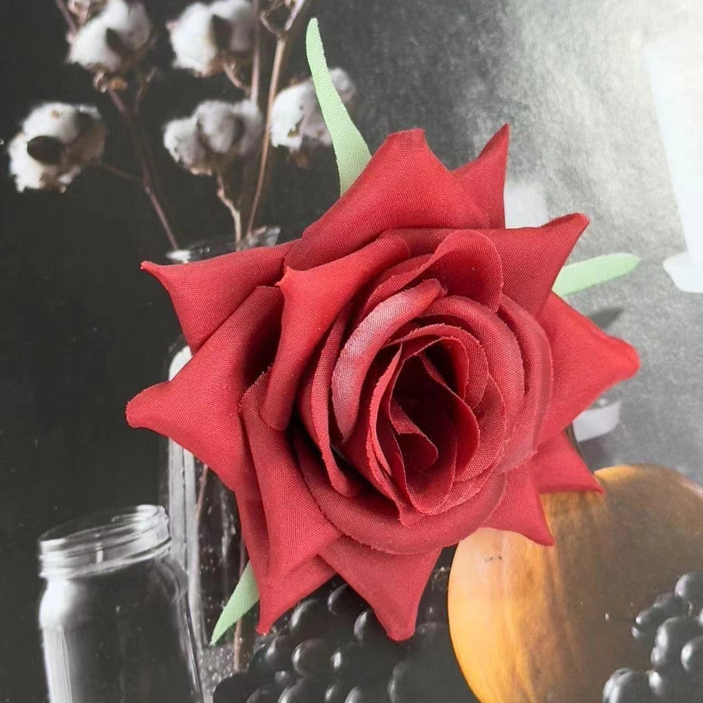 KTM07 IZUTUM Diameter 6cm Kepala Kuntum Mawar Putik Kuntuman bunga hias plastik gerbera aster krisan dahlia kain hiasan dekor dekorasi pesta pernikahan wedding seserahan hantaran mahar ruangan kamar tidur