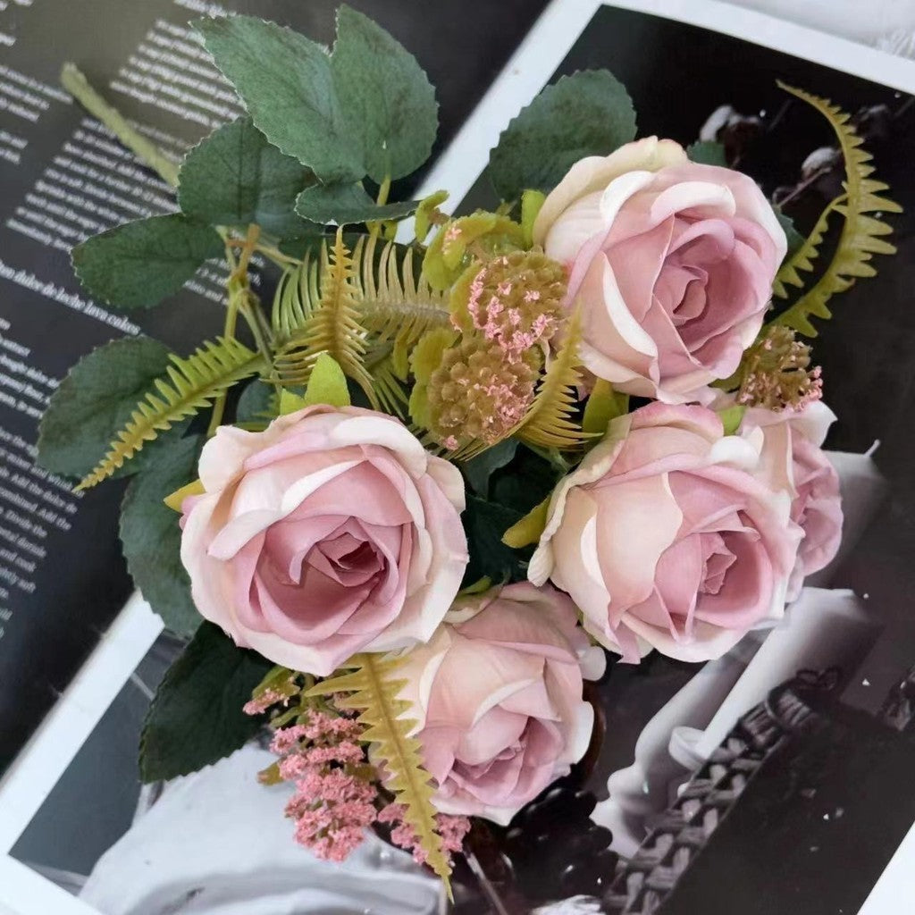 Bouquet bunga BKT 765 OSMEI Mawar Artifisial Dekorasi Hiasan Seserahan Buket Palsu