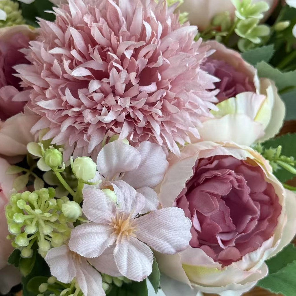 Bouquet bunga BKT 1022 MIXY 6Cbg Bunga MIX PEONY DAN HYDRA Artifisial Dekorasi Hiasan Seserahan Buket Palsu