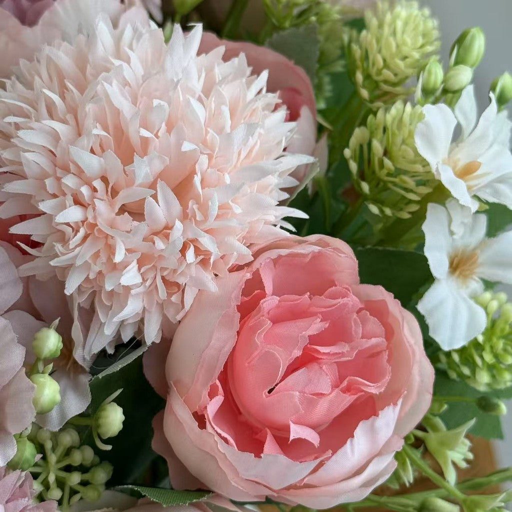 Bouquet bunga BKT 1022 MIXY 6Cbg Bunga MIX PEONY DAN HYDRA Artifisial Dekorasi Hiasan Seserahan Buket Palsu