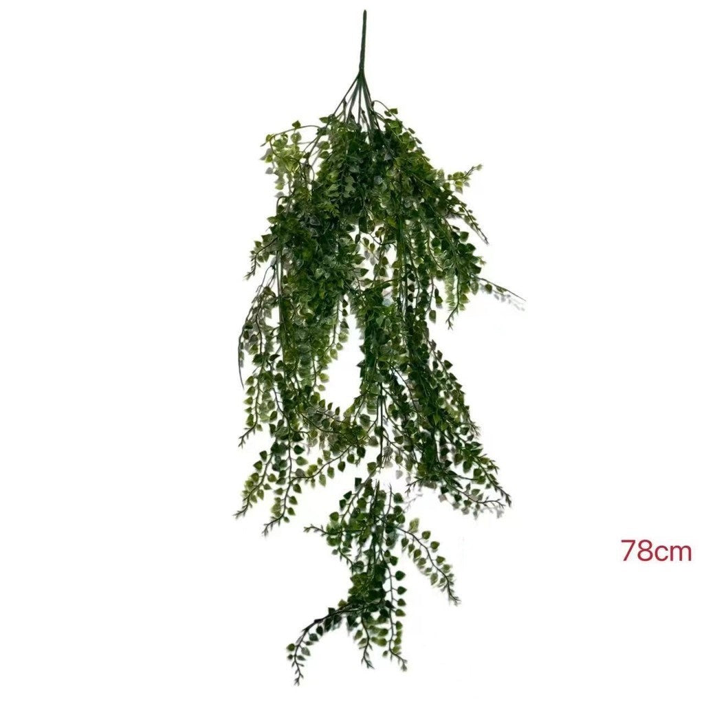 Daun Tanaman Plastik Rumput Hijau Artificial Dekorasi Bunga Palsu Gantung Leaf