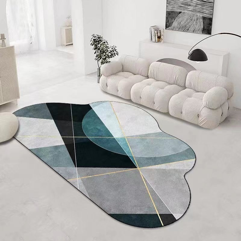 Karpet Lantai Polyester Motif Abstrak Uk 160 x 120cm/Karpet Lantai Modern