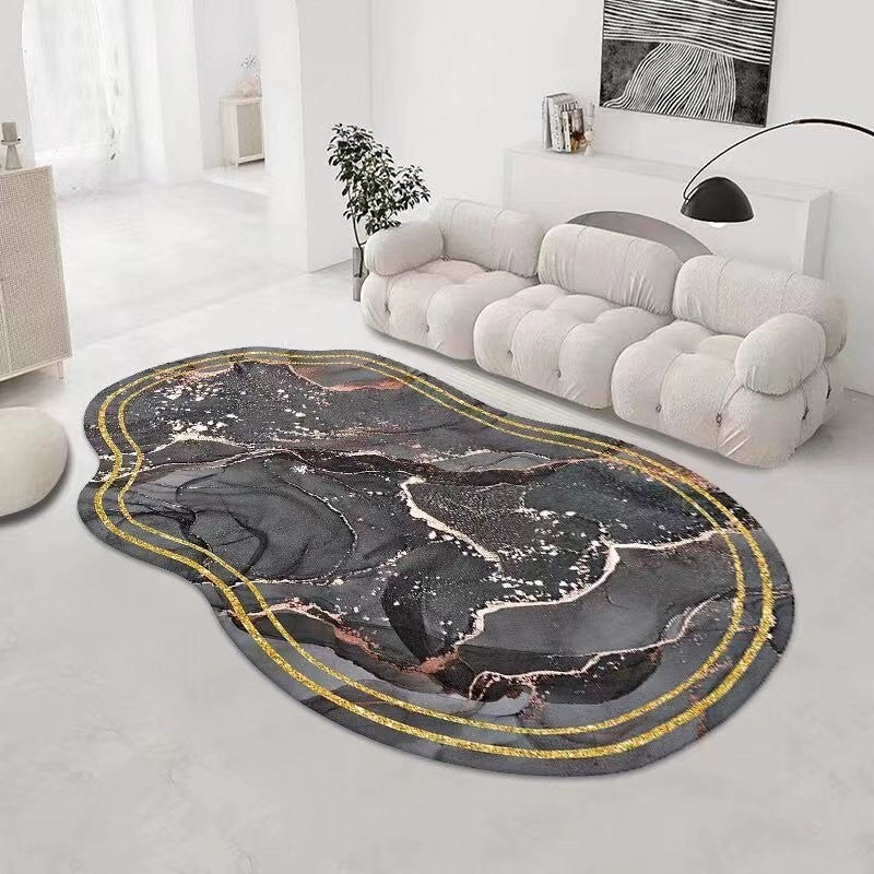 Karpet Lantai Polyester Motif Abstrak Uk 160 x 120cm/Karpet Lantai Modern