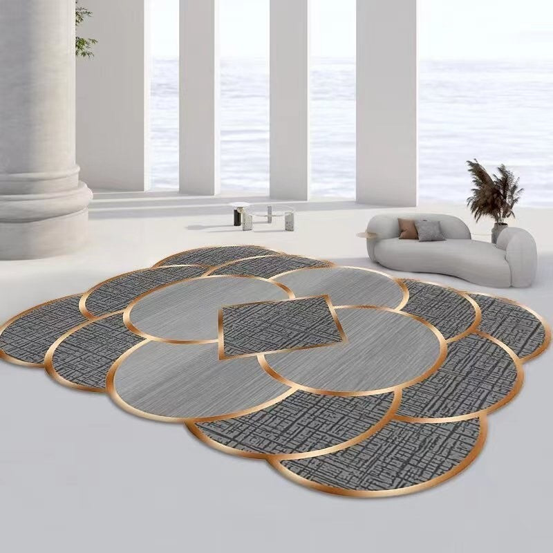 Karpet Lantai Polyester Motif Abstrak Uk 160 x 120cm/Karpet Lantai Modern